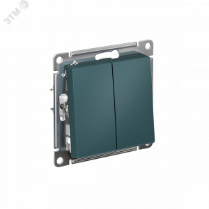 Выключатель 2-кл. СП AtlasDesign 10А IP20 (сх. 5) 10AX механизм изумруд SE ATN000851