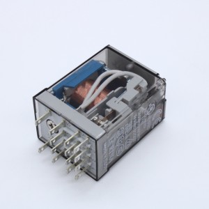 55.34.9.048.0020, Миниатюрное универсальное электромеханическое реле; монтаж в розетку; 4CO 7A; контакты AgNi; катушка 48В DC; степень защиты RTI; опции: мех.индикатор