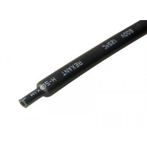 Трубка термоусадочная СТТК (3:1) 12/4 черная, двустенная клеевая термоусаживаемая трубка в метровой нарезке