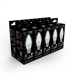 Лампа светодиодная Black 9.5Вт свеча 4100К нейтр. бел. E27 950лм 103102210