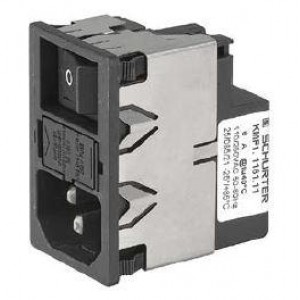 KMF1.1261.11, Модули подачи электропитания переменного тока 6A 2-P SW 1-P FUSE 10A/250VAC No/Drawer