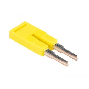 Соединительная перемычка IVB WKF 1,5- 2, Соединительная перемычка, 2 полюса, изолированная, вилочная, для клемм: WKF 1,5, цвет: желтый