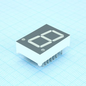 LSD8163V-20/A-PF, 1 разрядный индикатор 20,32мм/желтый/588нм/1.9-4.7мкд/ОА