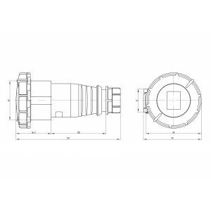 Розетка кабельная IP67 16A 3P+E+N 400V DIS3181647