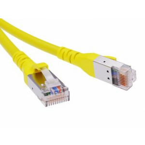 Патч-корд экранированный CAT6A S/FTP 4х2, LSZH, желтый, 1.5м RN6ASF4515YL