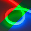 Лента герметичная MOONLIGHT-BLACK-TOP-G280-D25mm 24V RGB 360deg (14.4 W/m, IP65, 3m, wire x1) 047040