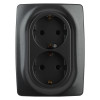 Розетка 2-м СП 2 12-2106-05 16А IP20 16AX 250В 2х2P+E Schuko антрацит Б0031232