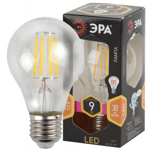 Лампочка светодиодная F-LED A60-9W-827-E27 Е27 / Е27 9Вт филамент груша теплый белый свет Б0043433