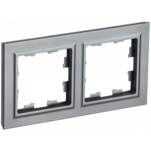 Рамка 2-м BRITE РУ-2-БрС сталь BR-M22-K46