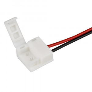 Коннектор выводной FAST-MONO-10mm-L150mm-X2 022311, Двойной коннектор с проводом 15см для соединения 2-х отрезков ГЕРМЕТИЧНЫХ светодиодных одноцветных лент шириной 10мм. Материал - пластик. Максимальный допустимый ток 3А, напряжение до 50 В. Цена за 1шт.