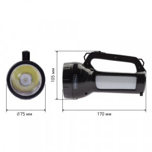 Фонарь-прожектор аккумуляторный PA-504 SMD LED 1Вт боков. светильник 24 SMD LED 2 режима 4 Б0042439