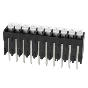 TBLH10V-350-10BK, Фиксированные клеммные колодки Terminal block, screwless, High Temp, 3.5, Vertical, 10, Black w Gray Button