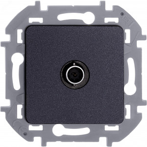 Розетка телевизионная TV Inspiria 2дБ 0-2400мГц с топологией "звезда" механизм антрацит Leg 673853