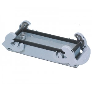 Открытое основание разъема BAS GUT GA 24 69 A, Основание разъема на панель, открытое, типоразмер 24B, с уплотнителем, с двумя защелками, без защитной крышки, материал корпуса: алюминиевый сплав