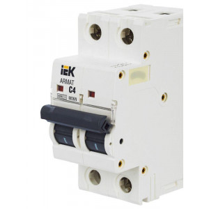 Выключатель автоматический модульный 2п C 4А M06N ARMAT IEK AR-M06N-2-C004