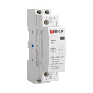 Контактор модульный КМ 20А 2NО (1 мод.) km-1-20-20