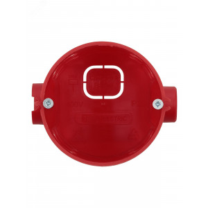 Установочная коробка СП D68х42мм, саморезы, стыковочные узлы, красная, IP20, SQ1402-1116