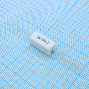 SQP5WJ18KB, Резистор цементный аксиальный 18кОм ±5% 5Вт