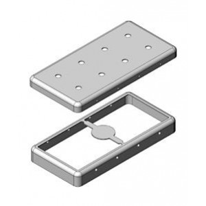 MS473-10P, Прокладки, пленки, поглотители и экраны для защиты от ЭМП 47.3 x 23.3 x 5.3mm RF Shield/EMI Shield Perforated Two-piece Tin Steel SMD