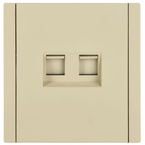 FORTE&PIANO Розетка компьютерная двойная RJ45 кат.5E FP433 ваниль IEK FP-K20-1-K10