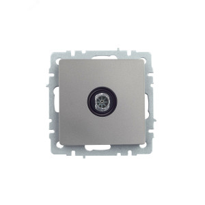 Розетка телевизионная оконечная TV СП Brite РТВ11-0-БрС сталь IEK BR-A10-O-K46