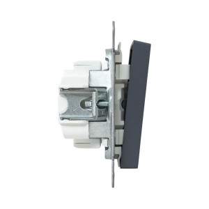 Механизм выключателя, одноклавишный, перекр-стный, графит Эпика EKF UP1-SWG-12