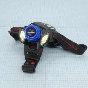 Фонарь аккум.налобный UltraFlash E1334, (акк.2х18650) 3св/д 4Вт (300Лм) 250м, фокусировка, 4 режима, металлический, синий