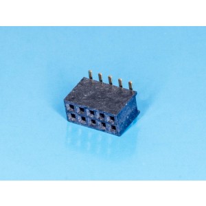 PBD1.27-10S, Разъем 2х5 гнездо на плату, поверхностный монтаж, шаг 1,27мм