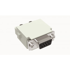 Розетка D-SUB DKE-009-FC, Розеточная контактная вставка, D-SUB, 9 полюсов, типоразмер модульный, 50V, 5A