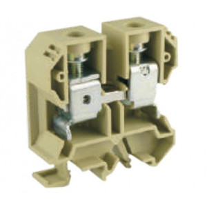 Проходная клемма USK-35, Проходная клемма, тип фиксации провода: винтовой, номинальное сечение: 35 мм кв., 125A, 800V, ширина: 18 мм, цвет: бежевый, тип монтажа: DIN35