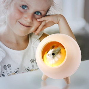 Детский ночник - светильник светодиодный ЭРА NLED-468-1W-P хомяк розовый(кр.1шт) [Б0052816]
