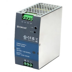 Источник питания 24 V DC/10 A, 924100, Источник питания, однофазный, 24VDC / 10A, 240 W; диапазон входн. напр.: 90 - 264VAC / 127 - 370VDC; габариты (мм): 127х125х63, монтаж: на DIN рейку