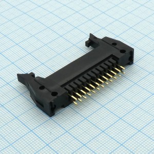 SCM-24, Вилка на плату, вертикальный монтаж 24pin(2х12), шаг 2.54мм