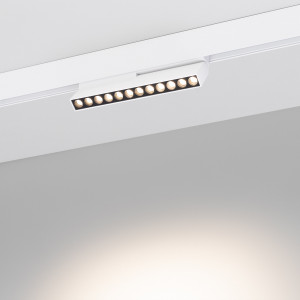 Светильник MAG-ORIENT-LASER-FOLD-S230-12W Warm3000 (WH, 30 deg, 48V) 035866, Светильник для магнитных треков MAG-ORIENT шириной 26 мм. Мощность 12 Вт, св. поток 520 лм, 43 лм/Вт, теплый 3000 K, CRI>90, угол 30°, напряжение питания 48 В. Белый прямоугольный корпус из металл, экран поликарбонат, степень защиты IP20. Размер: длина 23