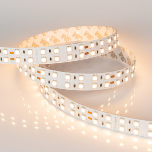 Лента RT 2-5000 24V Warm2700 2x2 (5060, 720 LED, LUX) 012443(1), Поставка под заказ от 600 м.Гибкая лента LUX, светодиоды smd 5060, 144шт/м (720шт на 5м), скотч 3М. Цвет ТЁПЛЫЙ 2600-2800K. Питание 24V, мощность 34.4 Вт/м (172 Вт на 5м), угол 120°, цветопередача CRI>85. Размеры 5000х19x2.2мм. Мин.отрезок 83.33мм, 12шт с