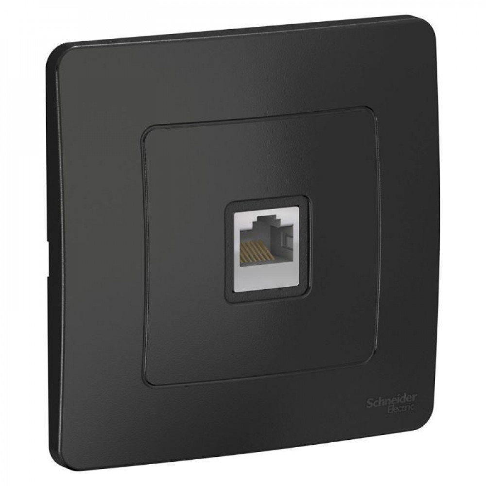 Изображение товара Розетка компьютерная Blanca RJ45 кат.5E антрацит 1-м СП SE BLNIS045006