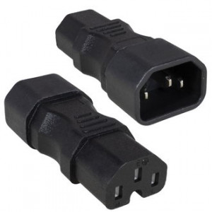 AC-008, Разъем питания серии AC, переходник стандарта C14 на C15, 10А 250В