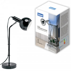 Светильник настольный 60W Цоколь Е14 Механический выключатель UML-B702 E14 BLACK Черный ТМ UL-00010158