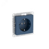 ATLASDESIGN РОЗЕТКА с заземлением со шторками, 16А, быстрозажимные клеммы, АКВАМАРИН ATN001145S