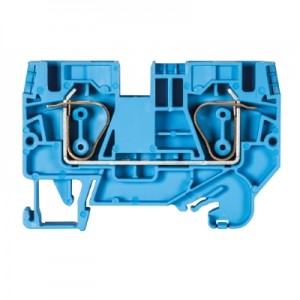 Проходная клемма WKFN 6/35 BL, Проходная клемма, тип фиксации провода: пружинный, номинальное сечение: 6 мм кв., 41A, 800V, ширина: 8 мм, цвет: синий, тип монтажа: DIN35