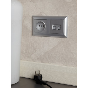 Рамка 2-м BRITE РУ-2-Бр алюм./алюм. BR-M22-12-K47