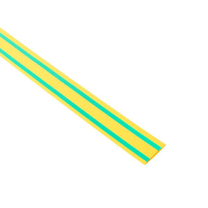 Термоусаживаемая трубка ТУТ нг 16/8 желто-зеленая в отрезках по 1м PROxima tut-16-yg-1m