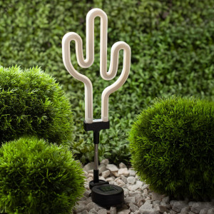 ERASF012-31 Садовый неоновый светильник Кактус на солнечной батарее (12/288) Б0044239