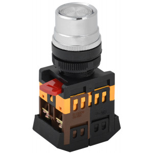 Кнопка ABLF-22 прозрачный d22мм неон/240В 1з+1р BBT10-ABLF-K08