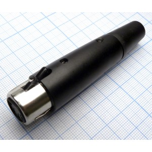 CANNON 51 5F, Аудио разъём XLR - розетка кабельная, 5 контактов, цвет - чёрный