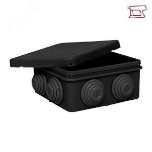 Коробка распределительная КМР-030-031 с крышкой (85х85х40) для прямого монтажа 8 мембр. вводов ч-рная IP55 EKF plc-kmr2-030-031-b