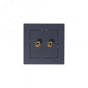 Аудиорозетка ATLASDESIGN двухместная грифель ATN000787