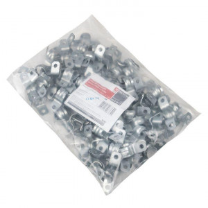 Скоба металлическая двухлапковая d16-17 мм (100 шт) PROxima sm-2-16-17