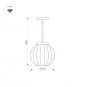 Светильник LGD-PEARL-HANG-7W Warm3000 (GR, 164 deg, 230V) 030004, Подвесной светильник 7Вт, серый алюминиевый корпус, рассеиватель из ударопрочного поликарбоната. Цвет ТЕПЛЫЙ БЕЛЫЙ 3000K, св.поток 540лм, CRI(Ra)>80, рассеянный свет. Размер Ф220x1000мм, IP65. Питание AC230V, 7Вт, встроенный драйвер.