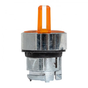 Исполнительный механизм переключателя ХB4 желтый на 2 положения с фиксацией, с подсветкой с короткой ручкой IP65 EKF XB4BD2FL-Y-65